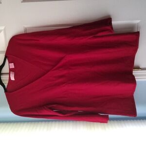 BARNEYS Dark Red Maternity Criss-cross Top